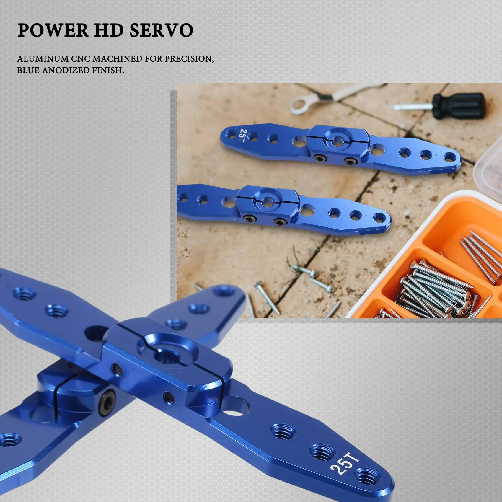 ABUM-3PCS الألومنيوم توجيه سيرفو القرن الذراع 25T ل 1/8 1/10 RC سيارة قارب ترقية جزء