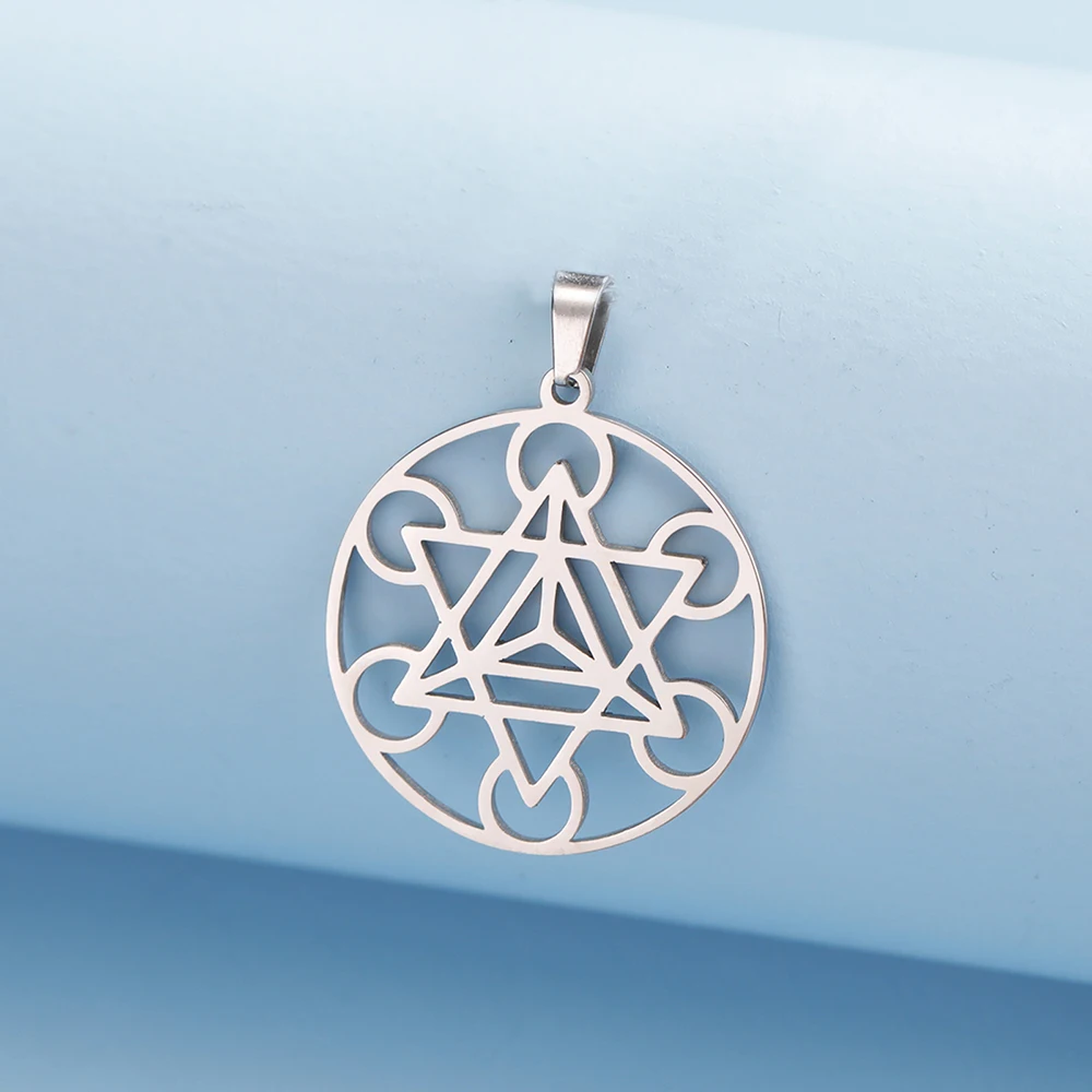 Dawapara Merkaba Pendant Star Tetrahedron Sacred Geometry Charm for Jewelry Making Stainless Steel DIY Accessories