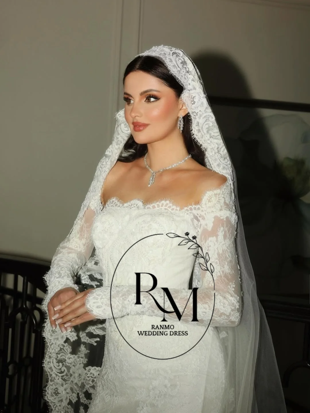 Ranmo New Exquisite Mermaid White Wedding Dress Off Shoulder 2026 Lace Bridal Gown Lace Court Train Customized Vestidos De Novia