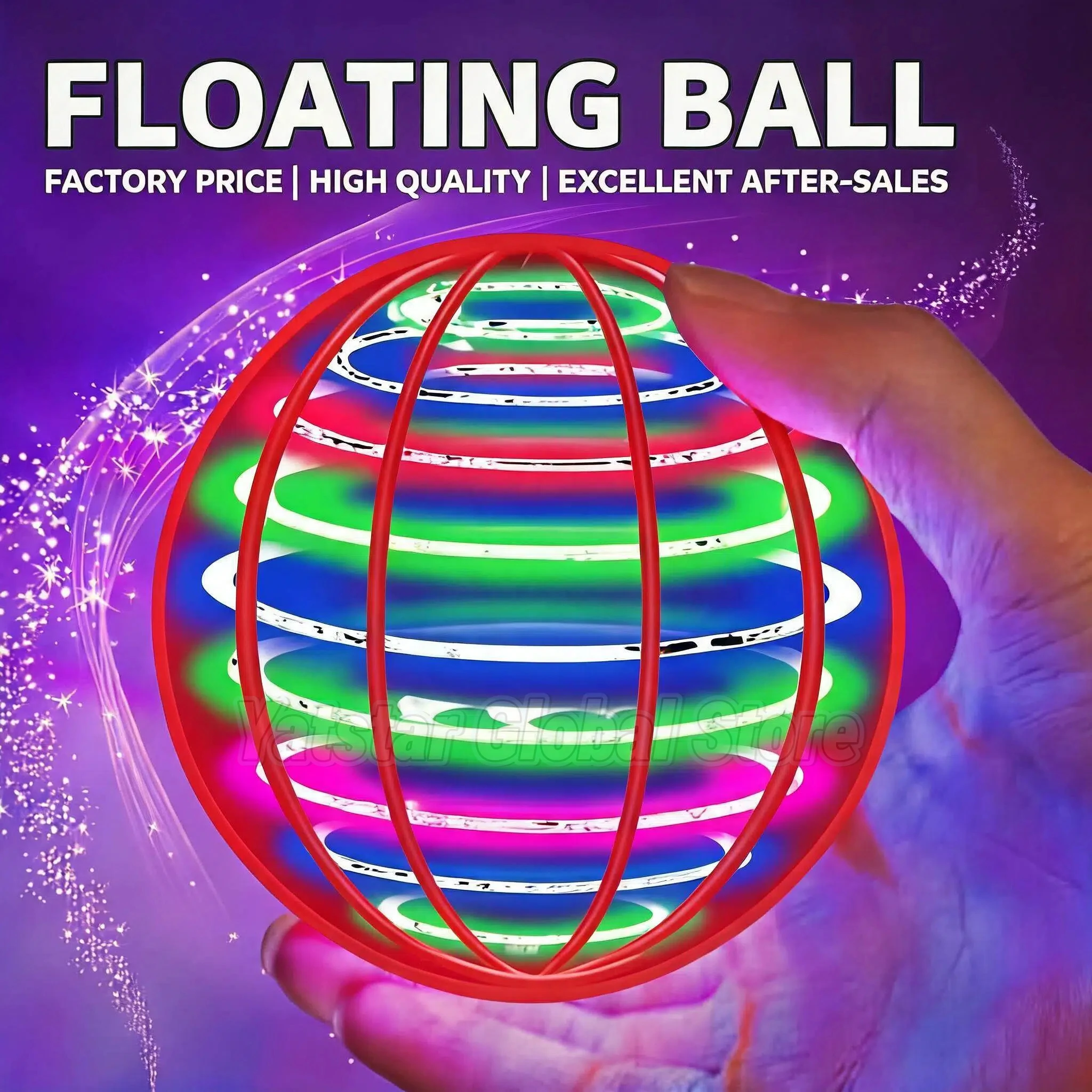 RC Magic Flying Ball Boomerang Fly Nova Orb Pro Mini Drone Hover Ball con Luces LED, Juguete Volador Giratorio para Niños, Regalo de Navidad