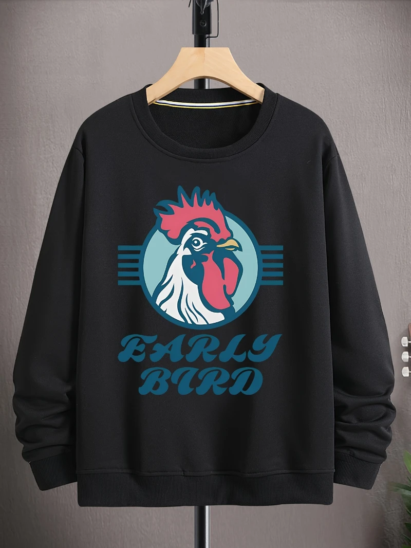 เสื้อฮู้ดคอกลมสไตล์เรโทรเท่ๆ แฟชั่นปี 2025 สำหรับฤดูใบไม้ร่วงและฤดูหนาว เหมาะสำหรับทั้งผู้ชายและผู้หญิง