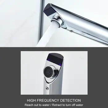 ELLEN Sensor umyvadlová baterie Chrome, montovaná na desku, automatická nafukovací směšovací baterie, vysoké umyvadlové baterie ELS8870 10 nejlepší prodej automatické senzorové baterie - №9