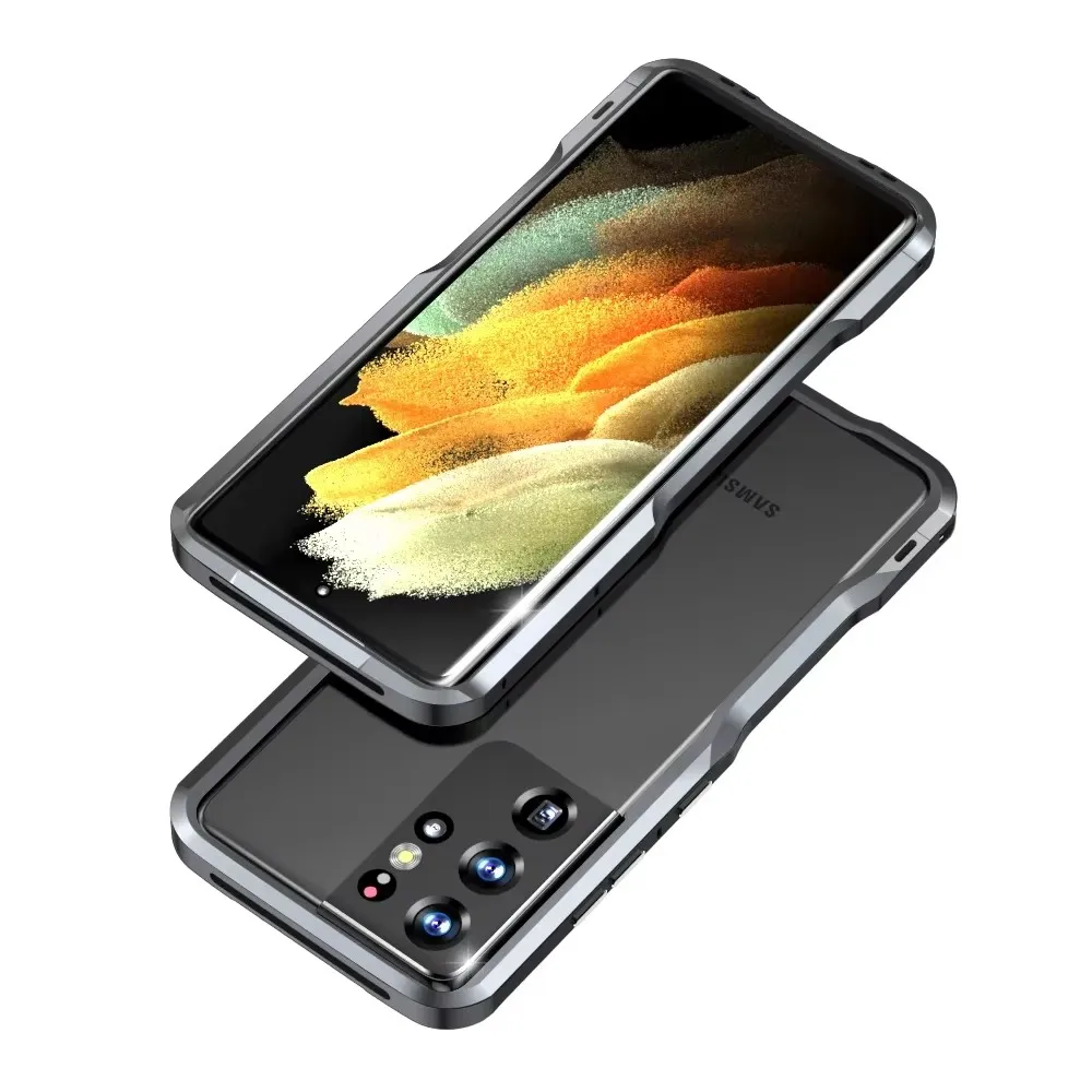 

Metal Frame Case For Samsung Galaxy S25 S24 S23 Ultra Aviation Aluminum Alloy Armor Bumper Shockproof Cover for Galaxy S25Ultra