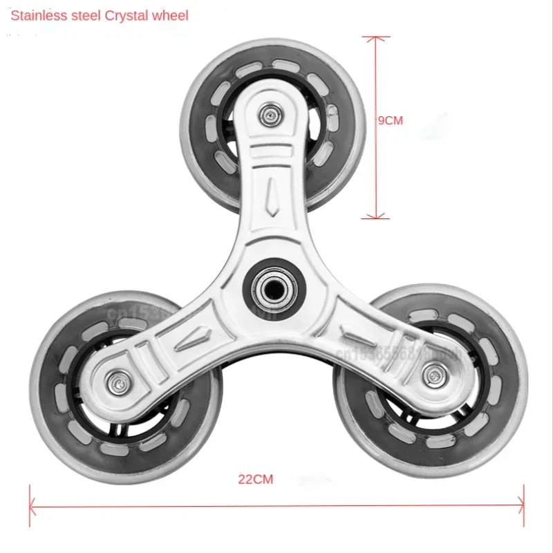 Stainless Steel Triangle Wheel Shopping Cart Accessories, Durable Climbing Wheel, Quiet Metal Wheels, Trolley Cart Upgrade Part