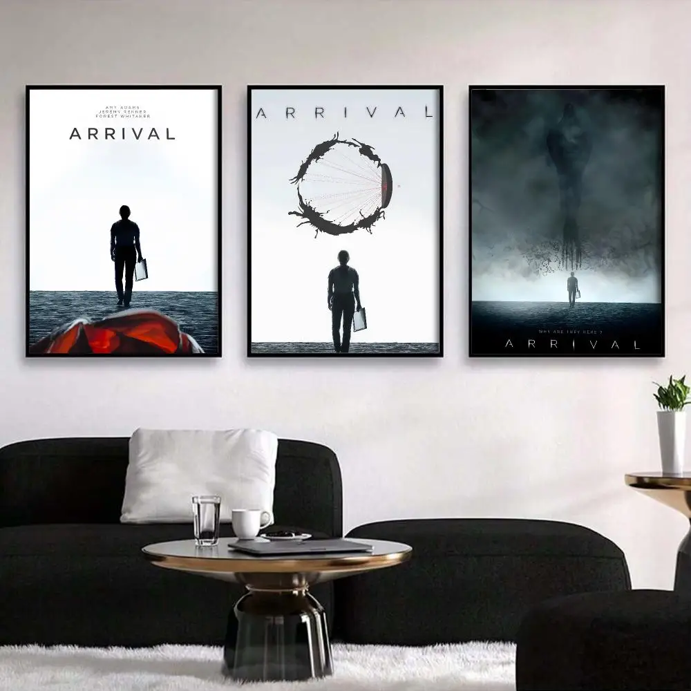 Movie A-Arrival Painting Calligraphy Vintage Aesthetic Poster Canvas Print Trendy High-Fashion Wall Decor
