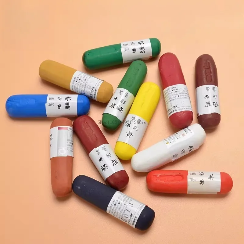 12colors Mineral Painting Stick Crayons Artist Hand-painted Chinese Painting Creation Graffiti Color Can Be Superimposed Crayons