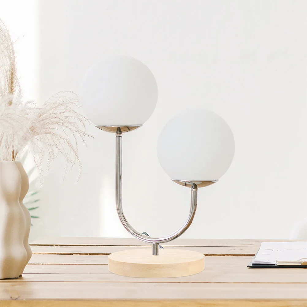 Base per lampada in legno da 2 pezzi Lampada da tavolo rotonda in legno massello Accessorio per illuminazione per studio camera da letto Decorazioni per la casa Espositore per luce notturna