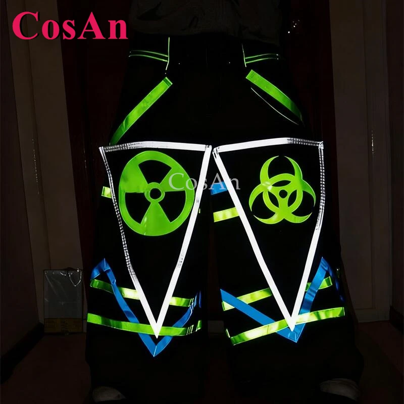 

CosAn модный новый узор призрак танец уличные танцы светоотражающие брюки Melbourne флуоресцентные брюки светящиеся светоотражающие брюки