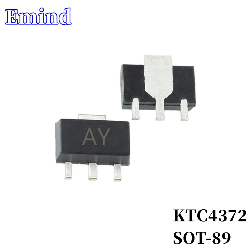 

100Pcs KTC4372 SMD Transistor Footprint SOT-89 Silkscreen AY Type NPN 150V/100mA Bipolar Amplifier Transistor