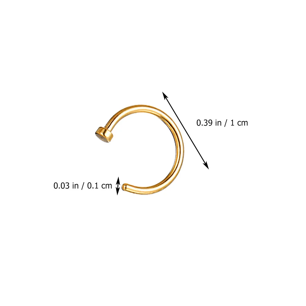 22 قطعة مجموعة خواتم الأنف الفولاذ المقاوم للصدأ موضة هيئة ثقب المجوهرات دائم لا الصدأ للحفلات ديكور الشارع هدية الإبداعية #4