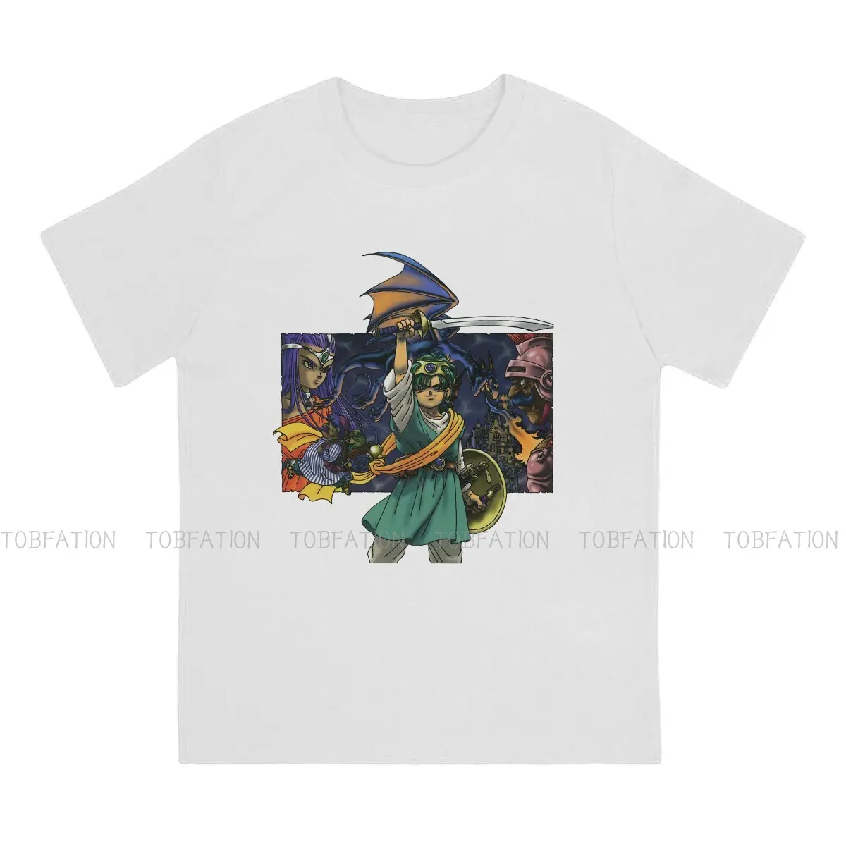 Dragon Quest Chapters of the Chosen T Shirt Harajuku Punk High Quality Tshirt Oversized O-Neck  Men Clothing