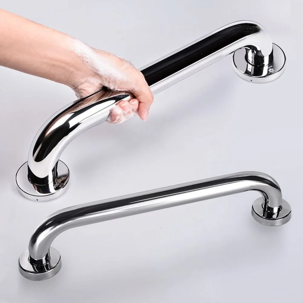 

Stainless Steel Shower Grab Bar Thickened Bold Safety Hand Rail Support Bar Integrated Molding Durable Bathroom Balance Bar