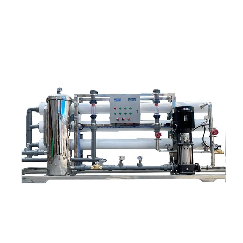 Large reverse osmosis water treatment machinery 0.25t-100 tons capacity 220V pump motor PLC core components