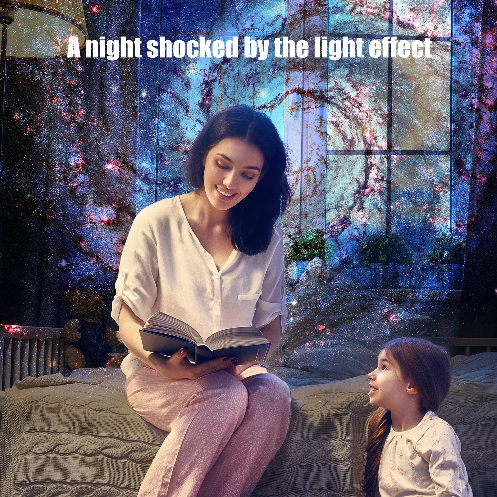 AKIMID Pickup Starry Night Projection Lamp Starry Night Top Ambient Light Bedroom Kids HD Focus Full Sky Stars