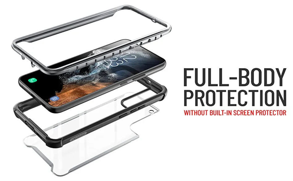 For Samsung Galaxy S22 Case 6.1inch (2022 Release) I-BLASON Ares Full-Body Rugged Bumper Cover WITHOUT Built-in Screen Protector