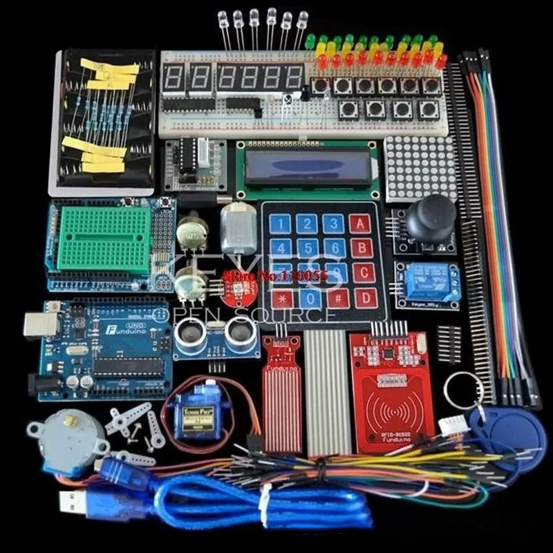 starter-kit-for-arduino-uno-r3-uno-r3-breadboard-and-holder-step-motor-servo-1602-lcd-jumper-wire-uno-r3-850