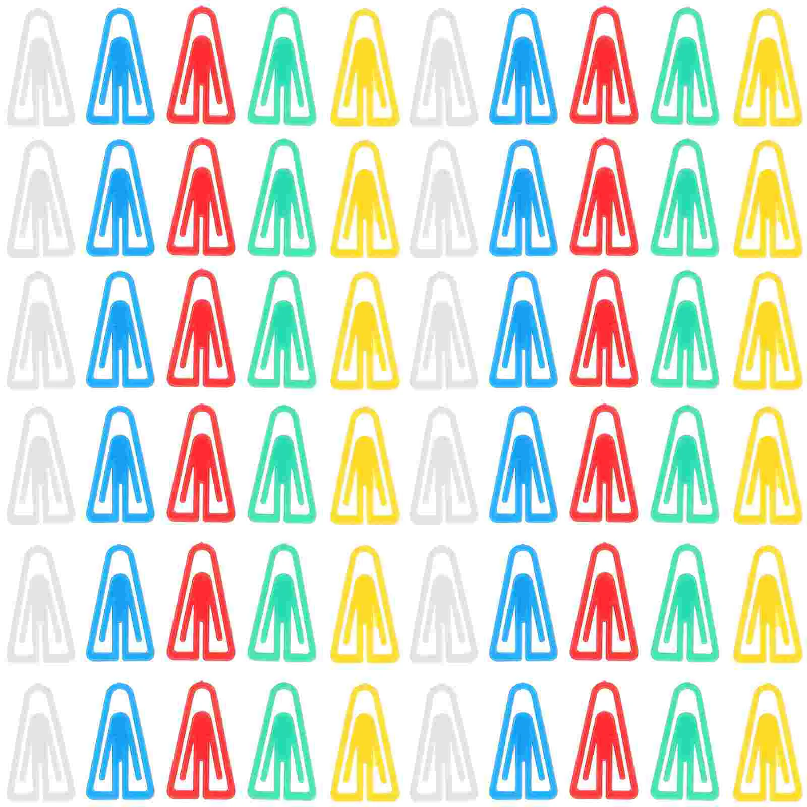 100 Pcs Triangular Paper Clip Clips Office Accessories Multipurpose Decorative Paperclips Document Plastic Supplies