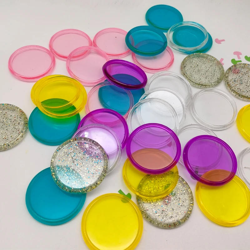 35MM Solid Colorful Powder Button Plastic Loose-leaf Button Mushroom Hole Notebook Accessories Can Be Flipped 360 Degrees