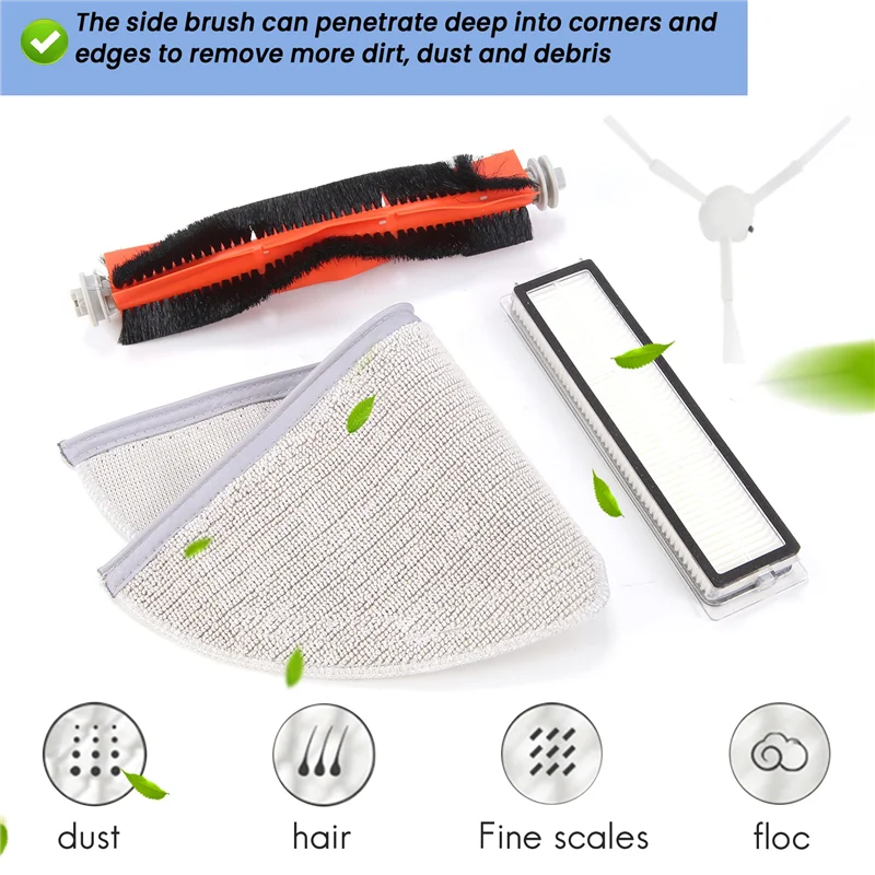 Dreame L10 Pro D9 로봇 진공 청소기 액세서리 용 M04K 메인 브러시 사이드 브러시 HEPA 필터 걸레 걸레