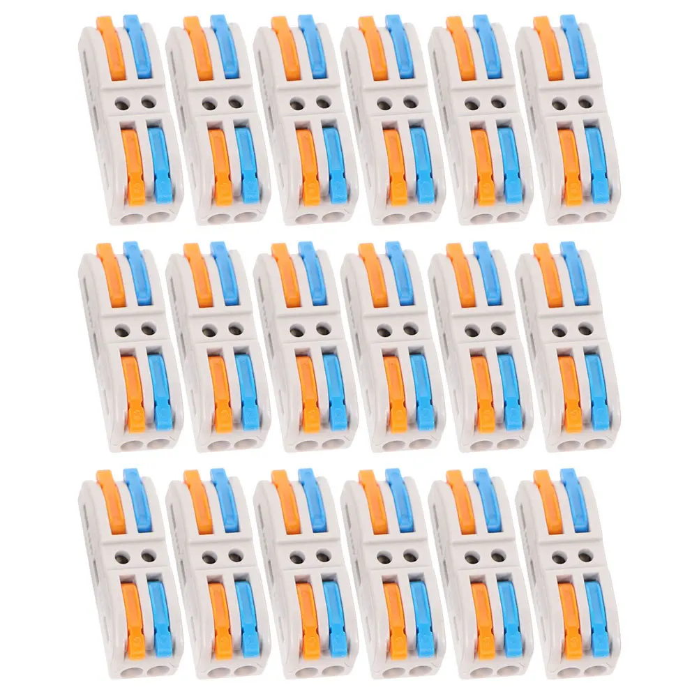 

18pcs Wire Connector Block Electrical 2- -Out Quick Connect Splice Lever Terminal Splitter For Home Auto Wiring Universal