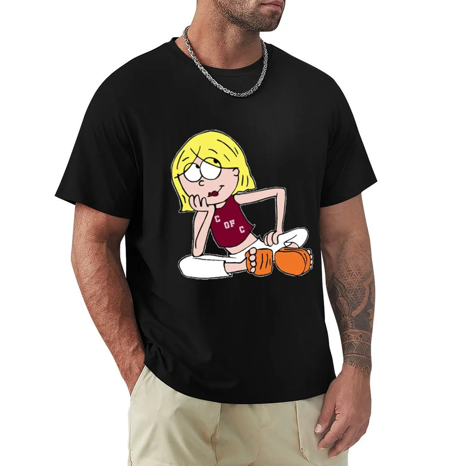 

Lizzie wearing College of Charleston Merch T-Shirt Basic Short Sleeve Cotton Blend T-Shirt