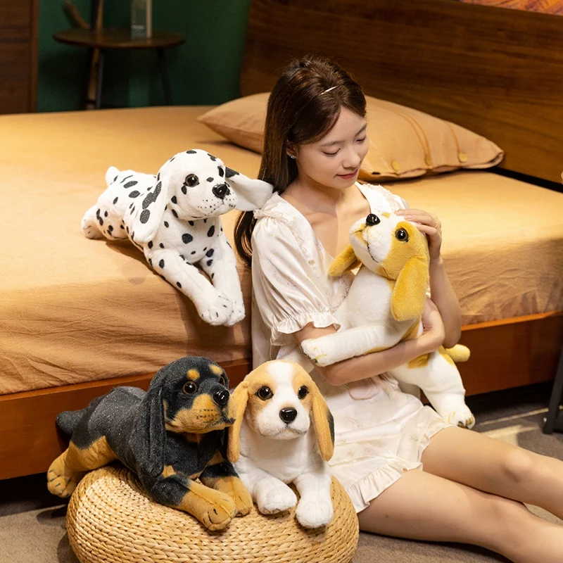 

Cute Beagle/Dalmatian Dog Plush Toy Realistic Spotted Puppy Stuffed Doll Soft Home Decor High Quality Kids Birthday Gift