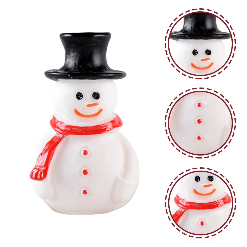 

10Pcs Snowman Christmas Resin Mini Decorations Micro Landscape Desktop Room Party Supplies Room Decor for Bedroom