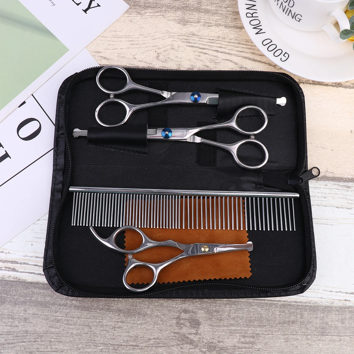 

Pet Hair Salon Scissors Set Dog Grooming Kit Pets Gromming Hairdressing Tools