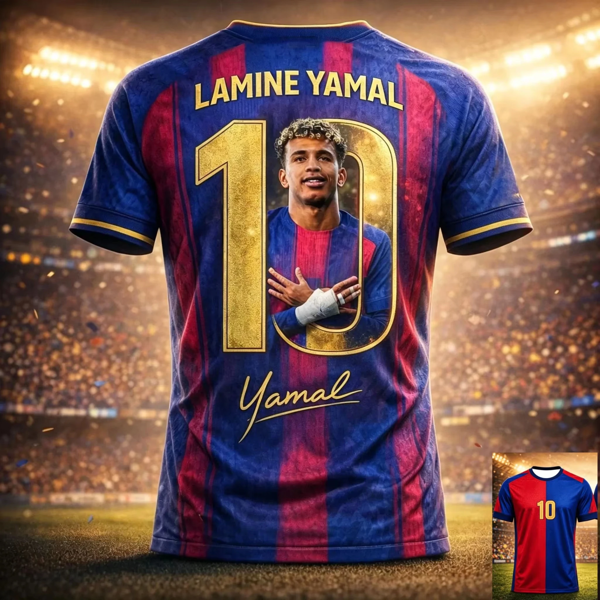 Lamine Yamal Trendy 3D Graphic Football Jersey Lightweight Breathable Fan Sportswear Limited Collect Family Matching Outfits