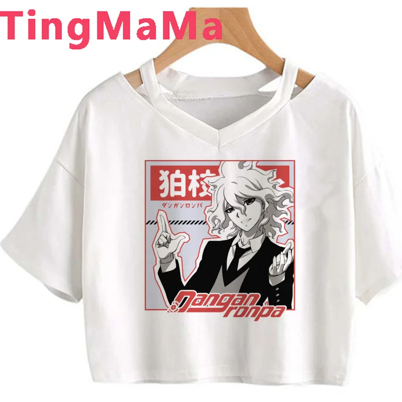 Danganronpa V3 Ouma Kokichi Nagito Komaeda tshirt summer top female japanese tumblr streetwear couple  kawaii t-shirt tumblr