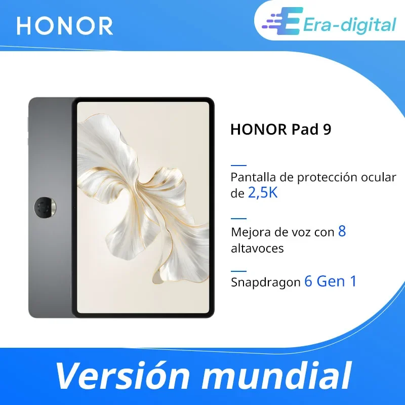 Global Version HONOR Pad 9 Tablet 12.1inches Screen Snapdragon 6 Gen 1 13MP Rear Camera 8300mAh Battery BT5.1 Eight speakers