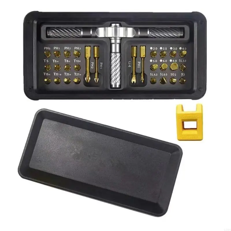 

30 in 1 Screwdriver Set Multiple Bit Screwdriver Set with T Handle Storage