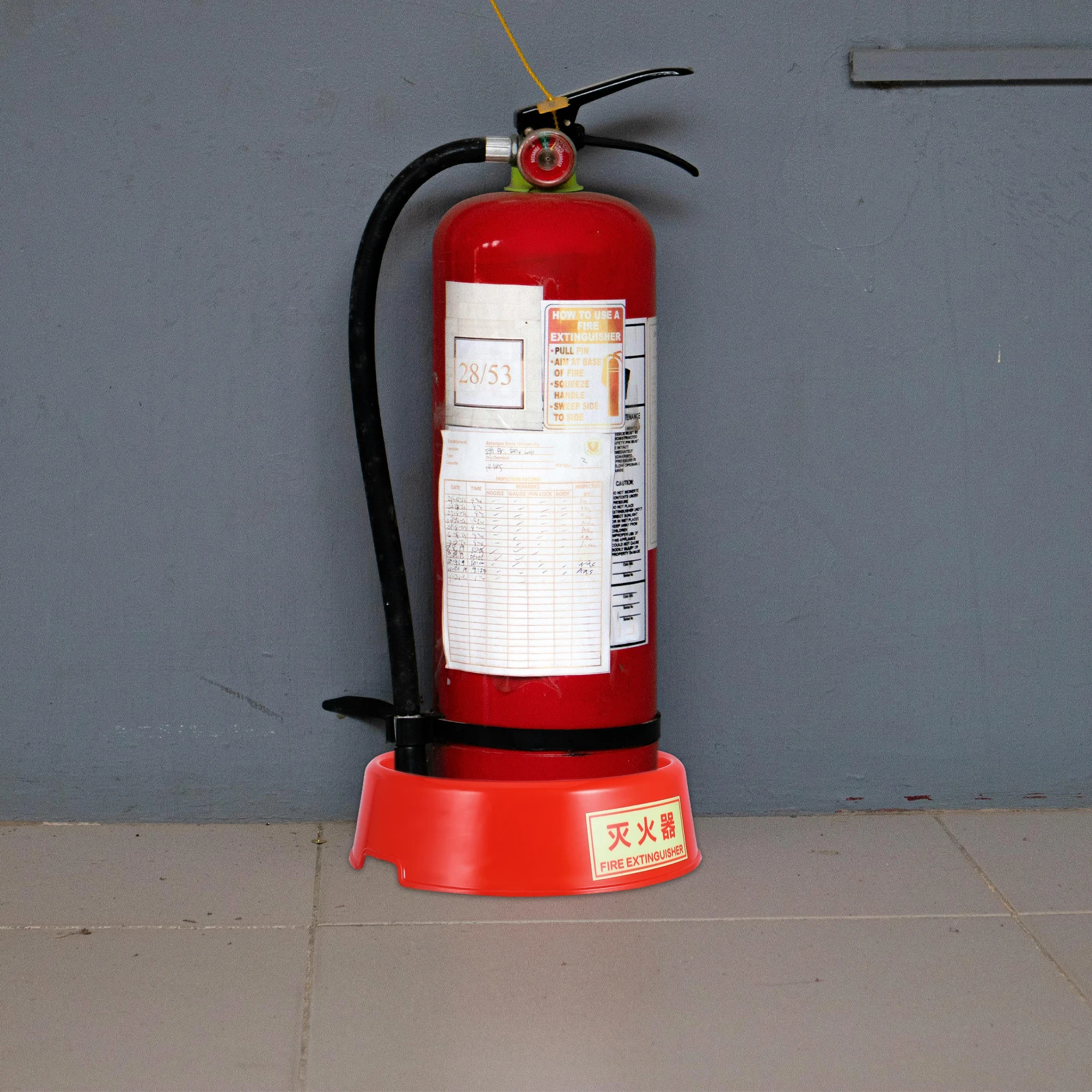 Glow In The Extintor Base Supporto da pavimento in plastica Supporto Organizer Stabile Anti punta Durevole ignifugo