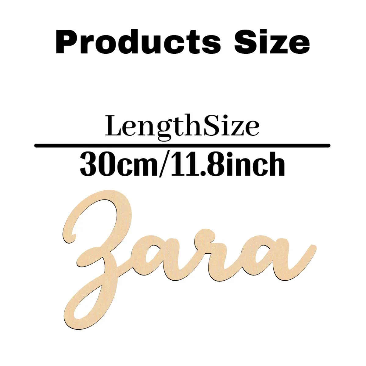 1pc home decor Eara example Customizable Text Wooden Plaque Laser-Cut Sign Wood Material Vertical Orientation Door Hanging Decor