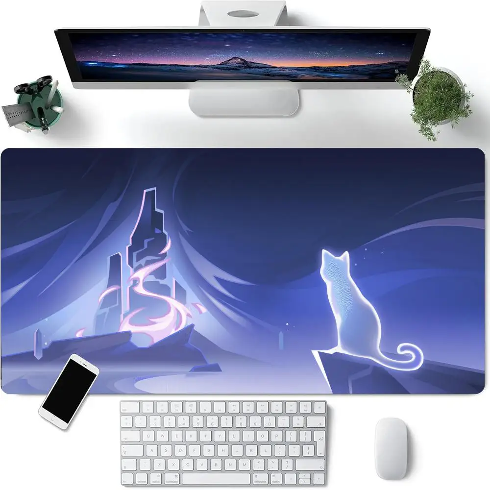 

Genshin Impact Nata Character Pattern Gaming Mouse Pad Mualani Mavuika Citlali Computer Accessories Large Desk Mats Locking Edge