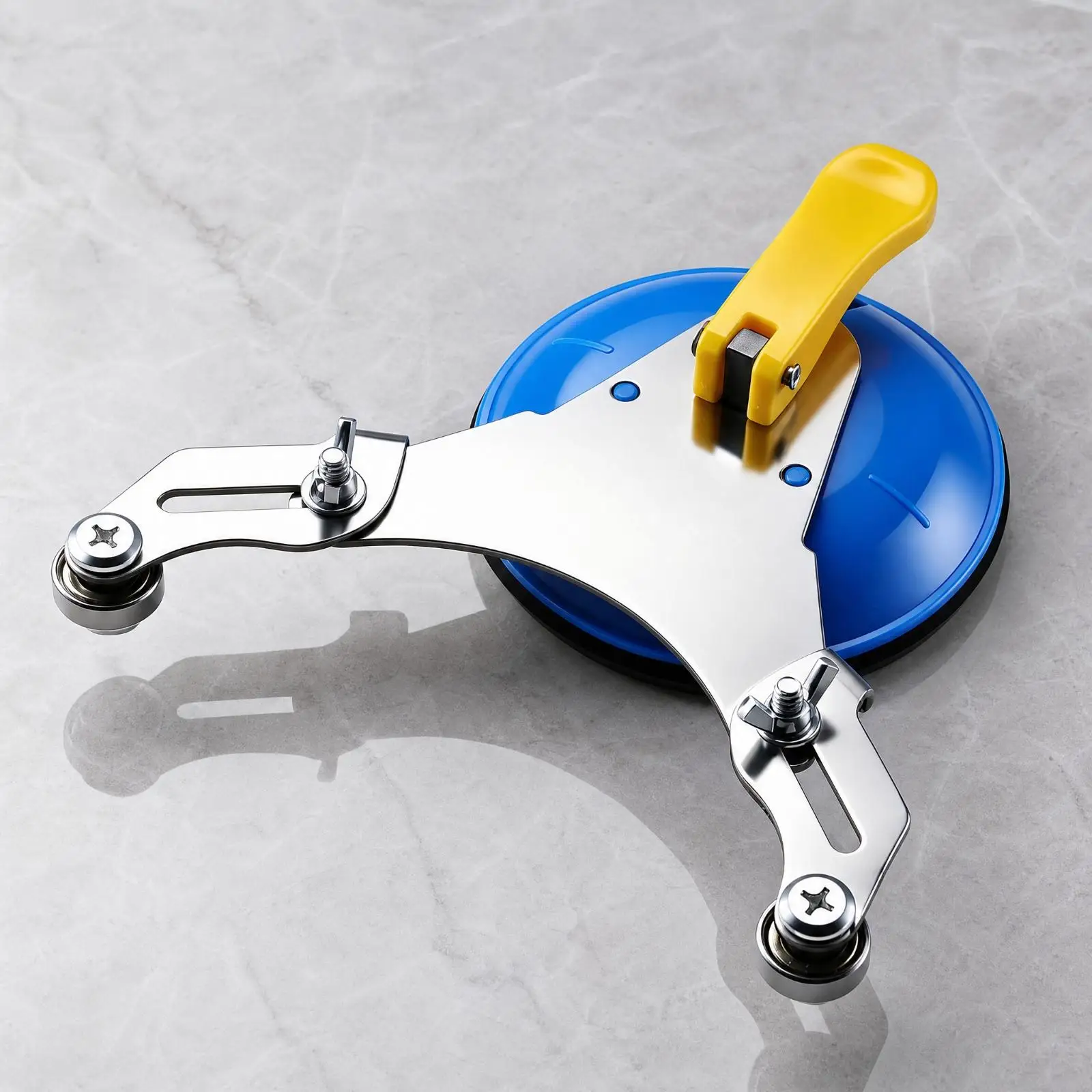 Suction Base Tile Drilling Positioner for Ceramic Tile Hole Placement Carbon Steel Locator with Rubber Grip Pad