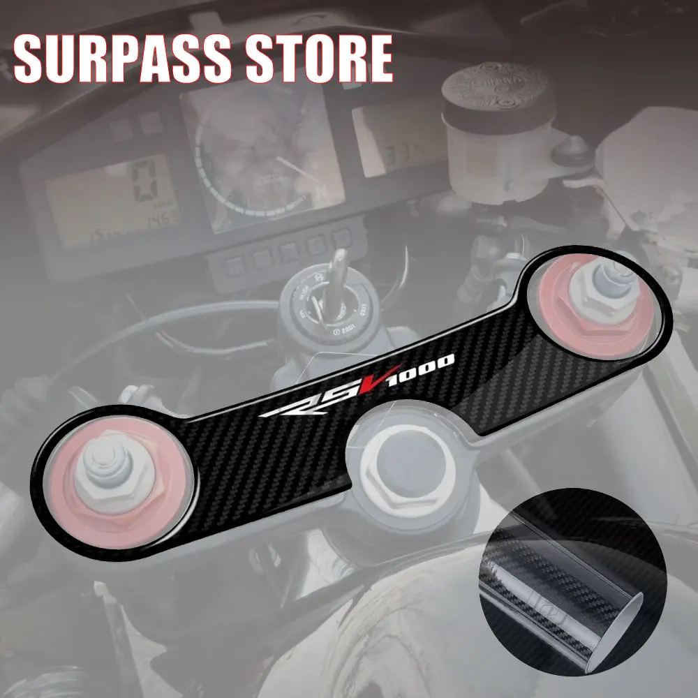 

Motorcycle accessories 3D Carbon Fiber Triple Tree Yoke Cover Protector Tank Pad For Aprilia RSV1000 and FALCO