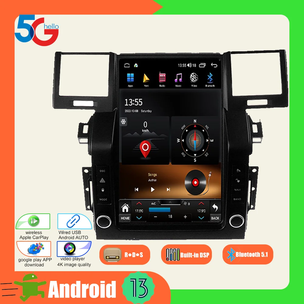 Carplay Car Radio Android13 Gps Car Accessories Car 12.1 Inch Android Car Radio For Land Range Rover Sport L320 20