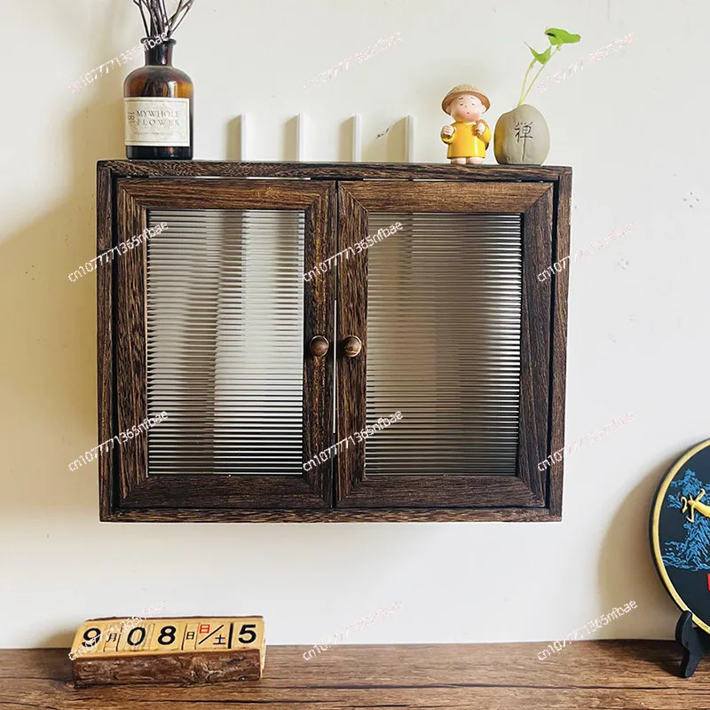 Wall Mounted No Drilling Wooden Storage Box for Router WiFi Set Top Box Cable Socket Plug Hider Shelf