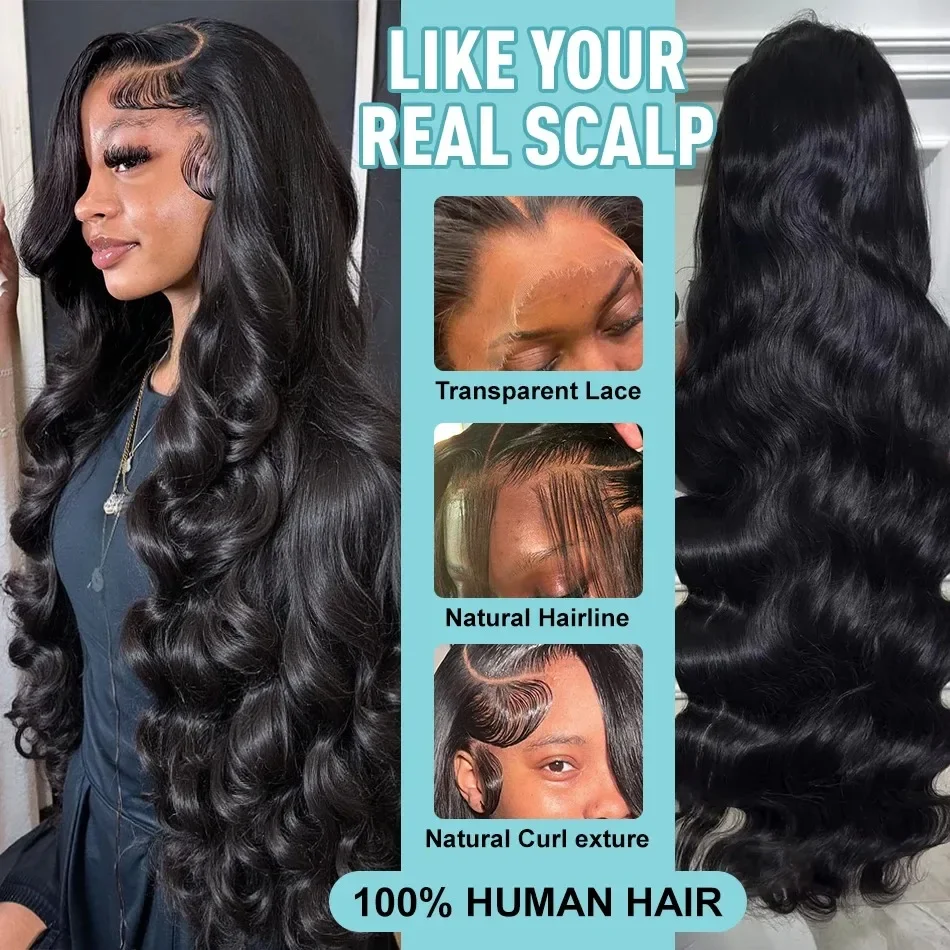 Perucas de Cabelo Humano Ondulado Sem Cola 7x6, Perucas Frontais de Renda HD 13x6 de 40 Polegadas para Mulheres Negras, Peruca Frontal de Renda Pré-Alongada com Ondas Soltas