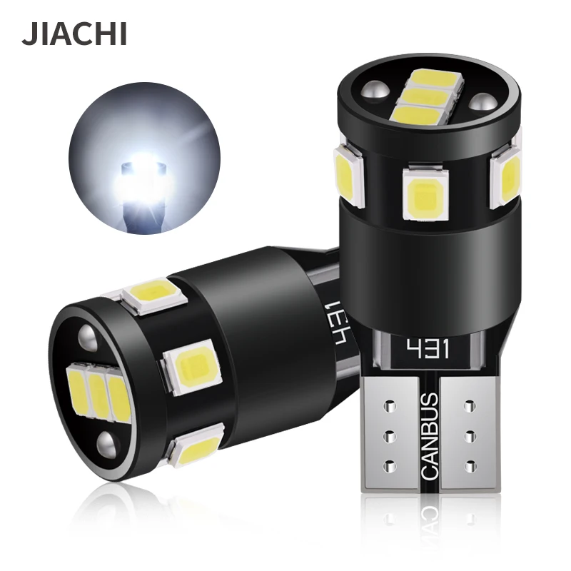 

JIACHI Factory 100PCS No Error Auto Car T10 CANBUS Led Bulb W5w Light 194 2825 168 501 2835Chip 9SMD White Red Yellow Blue DC12V