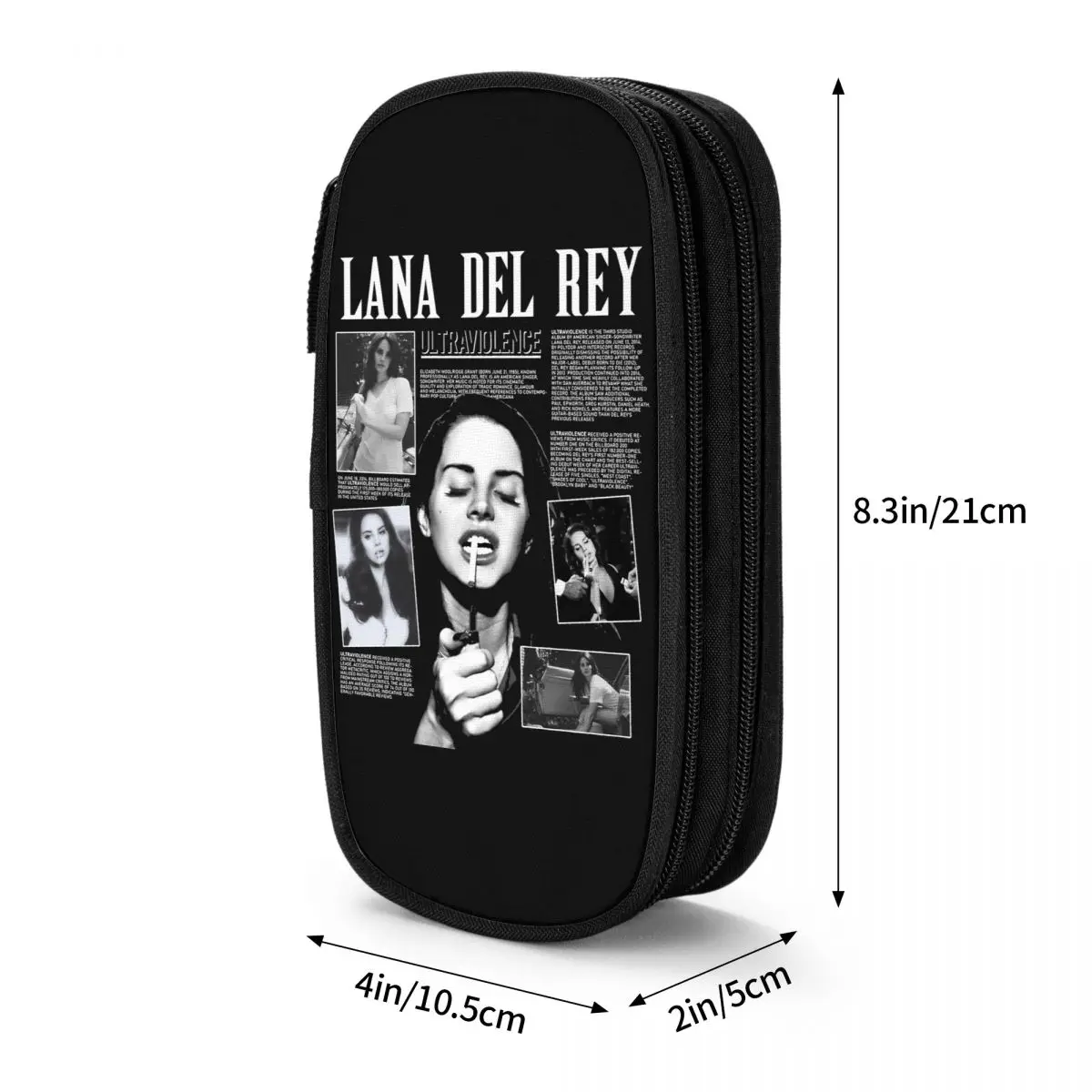 Piosenkarka Piosenkarka Lana Del Rey Piórnik o dużej pojemności Piórnik dziewczęcy chłopcy Dwuwarstwowe modne piórniki szkolne Design