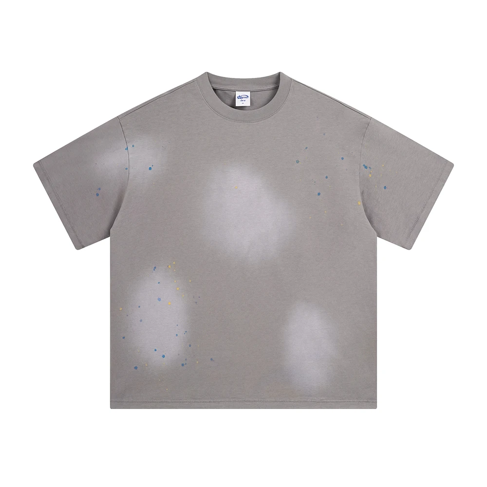 Distressed Washed Spot Print Oversize Crew Neck Summer Tees Tops for Women Men Goth Punk Oversized T-shirt Y2k Streetwear Female