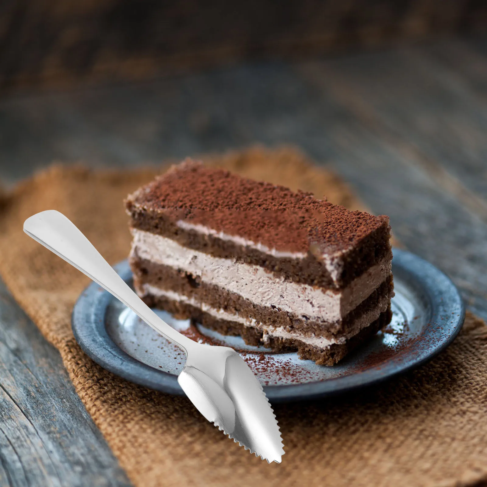 

2Pcs Stainless Steel Serrated Fruit Spoons Fine Polished Surface Smooth Handle Non Slip Easy Clean for Babies Toddlers Snack