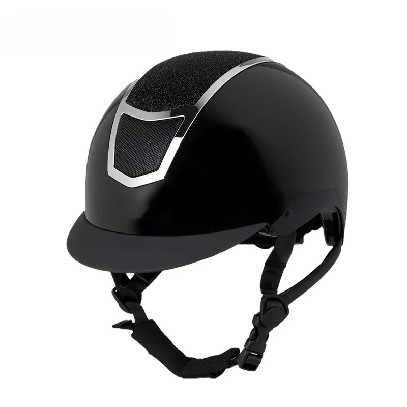 Casco ecuestre obsidiana negro Flash Diamond casco de montar casco de montar casco de seguridad