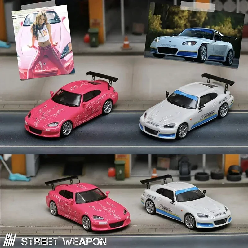 SW 1:64 F&F S2000 SUKI Pink S2K Spoon Diecast Diorama Car Model Collection Miniature Street Weapon