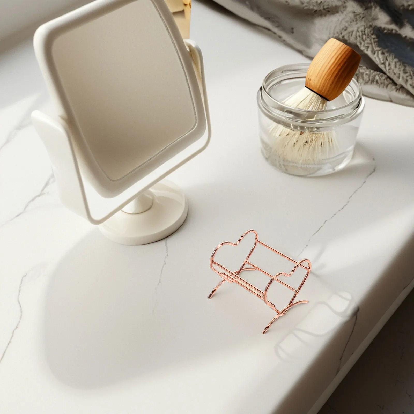 Heart Shaped Powder Puff Holder Makeup Sponge Stand Storage Rack Brush Case Gourd Beauty Tool Organizer