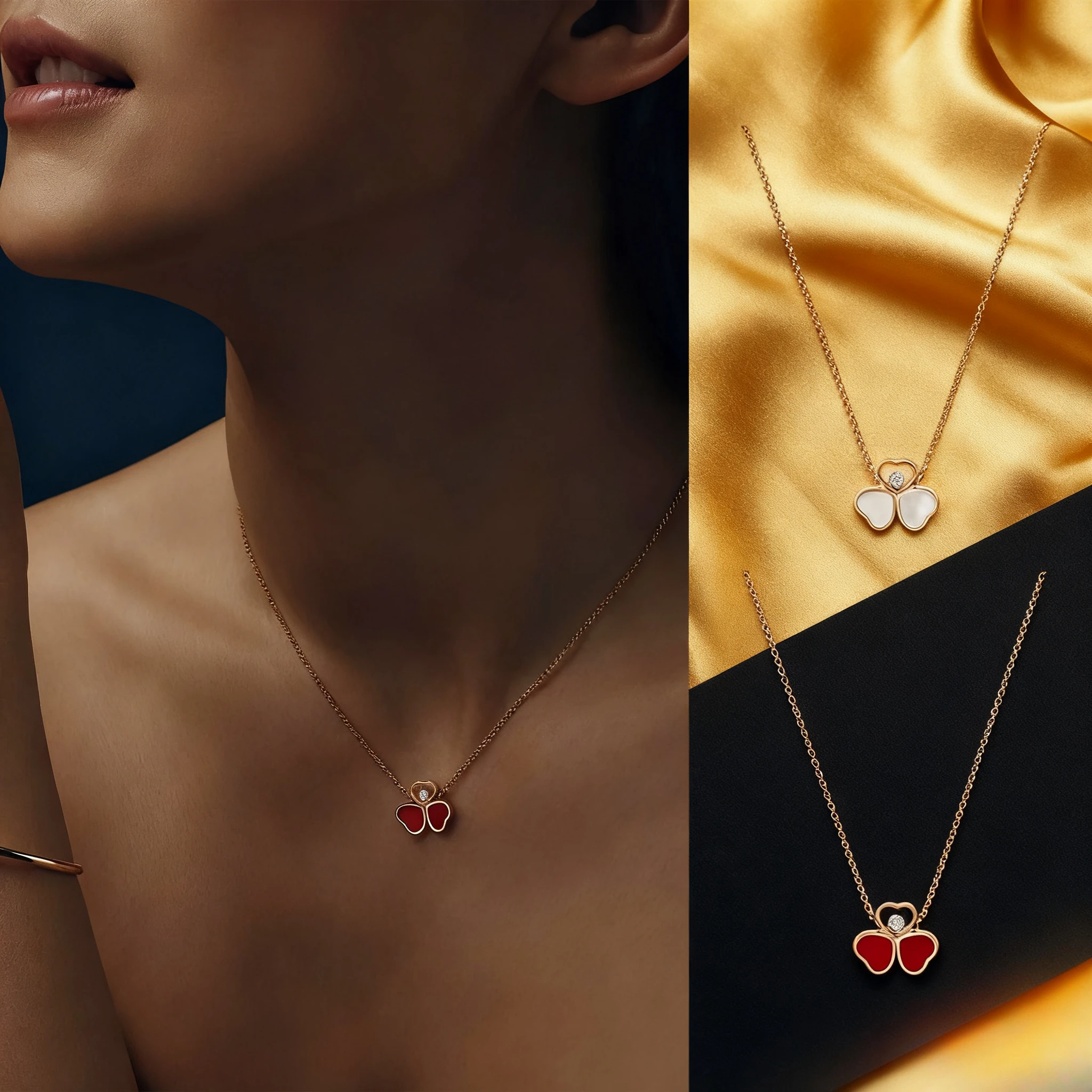 

Модные ювелирные изделия 2025 года, новое ожерелье с бабочкой из красного агата, простой и универсальный, отличный подарок на День матери