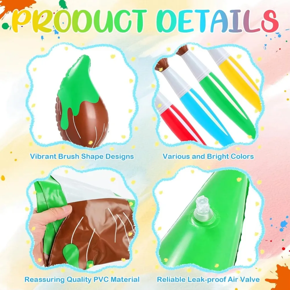 Nuovo pennello gigante Palloncino in PVC Grandi pennelli artistici Blow Up Leggero Decorazione dell'aula Festa di laurea