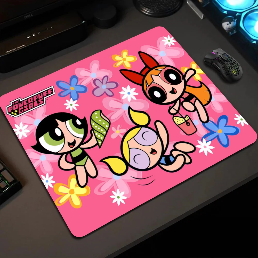 

Anime T-The P-Powerpuff G-Girls Mousepad Small LockEdge Mouse Pad For Gamers Computer Desk Pad Rectangular Anti-slip Rubber